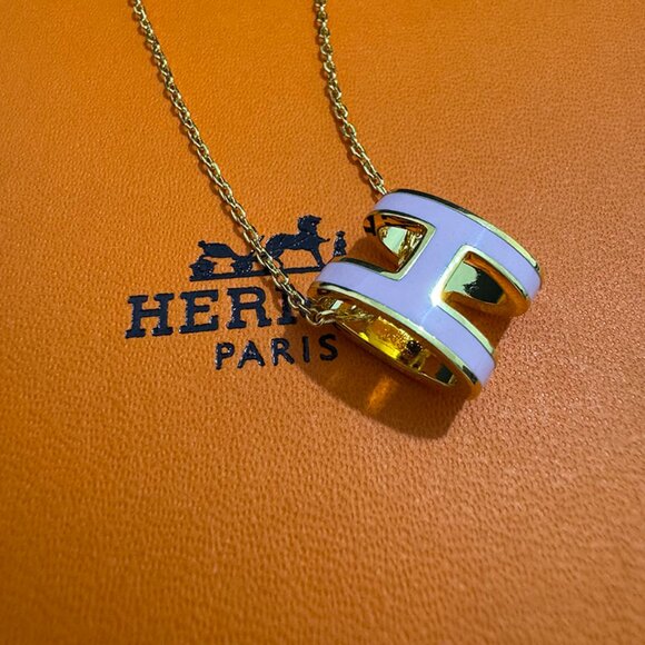 Hermès Gold Classic H Logo Necklace - Picture 3 of 6